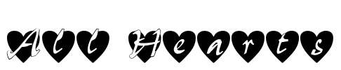 All Hearts Font Image