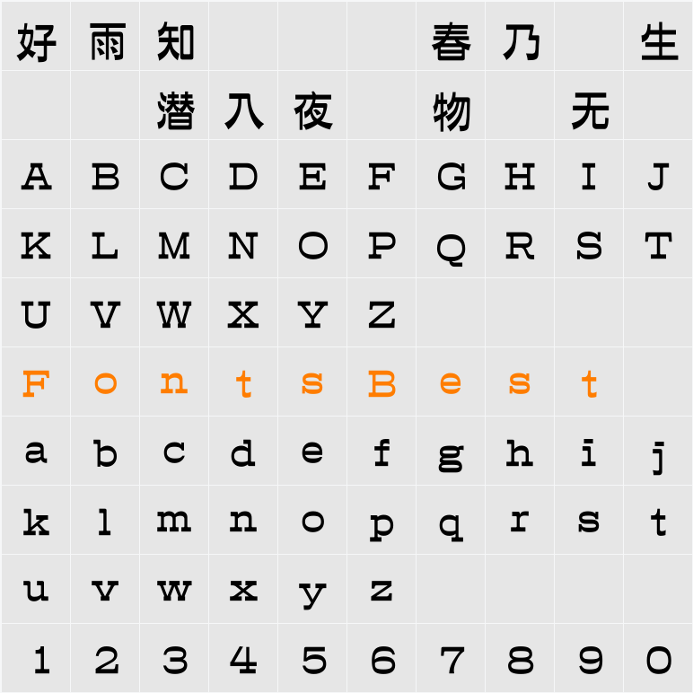 DFPYaYiW6-GB5 Character Map