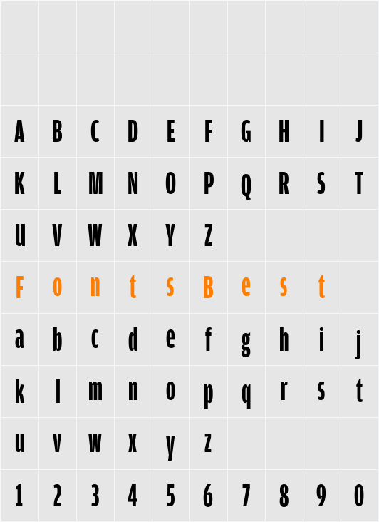 AmplitudeExtraComp-Bold Character Map