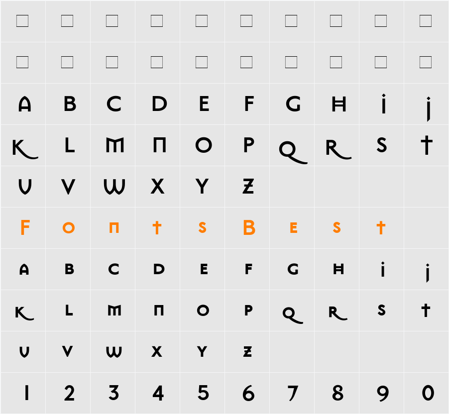 MasonSans Character Map