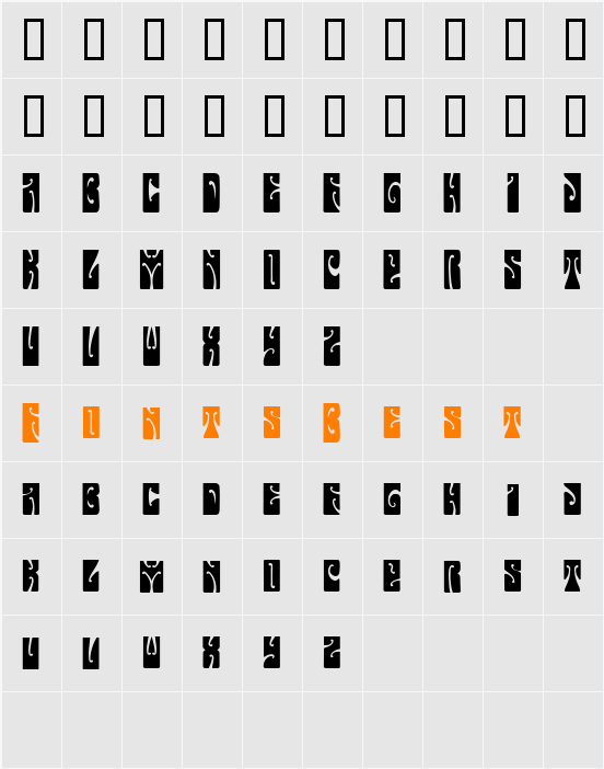 Butterfield Demo Character Map