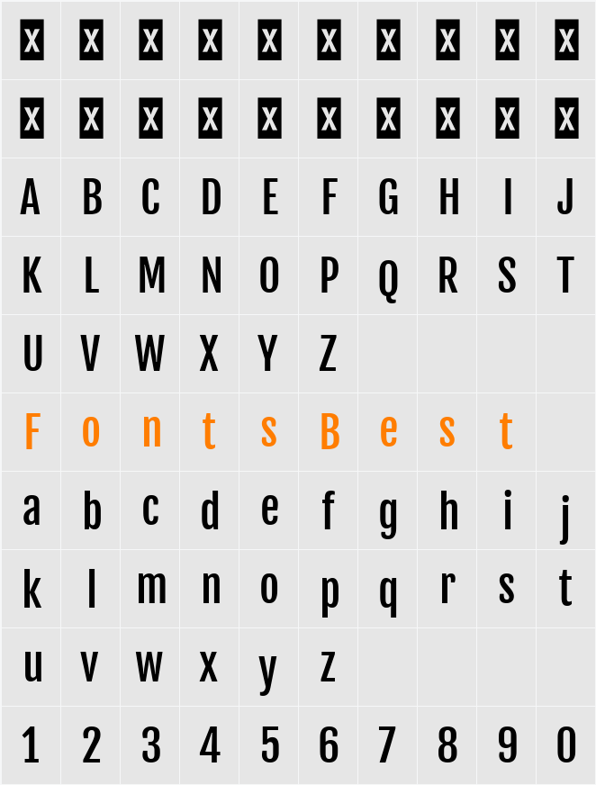 Fjalla One Character Map