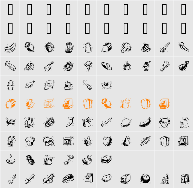 Counterscraps Character Map