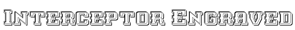 Interceptor Engraved Font Image