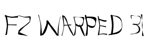 FZ WARPED 31 Font Image