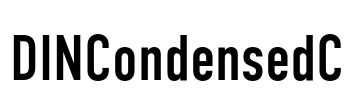 DINCondensedC Font Image