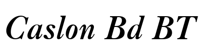 Caslon Bd BT Font Image