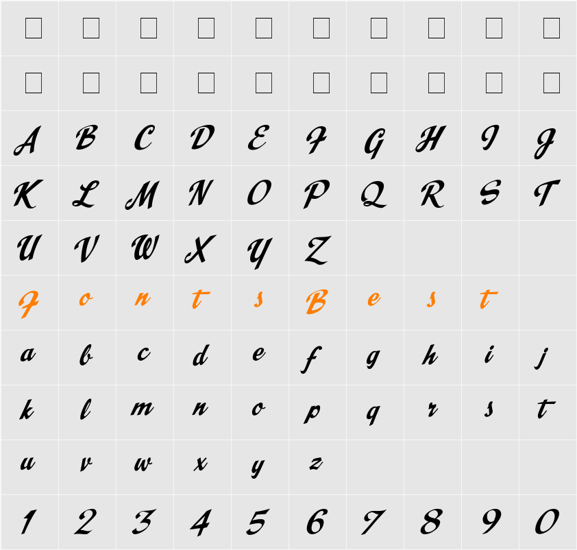 CC Spills Character Map