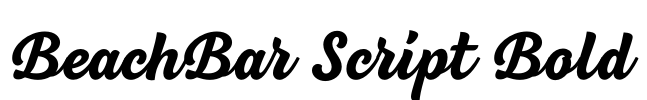 BeachBar Script Bold Font Image