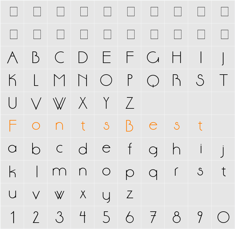 Anson Character Map