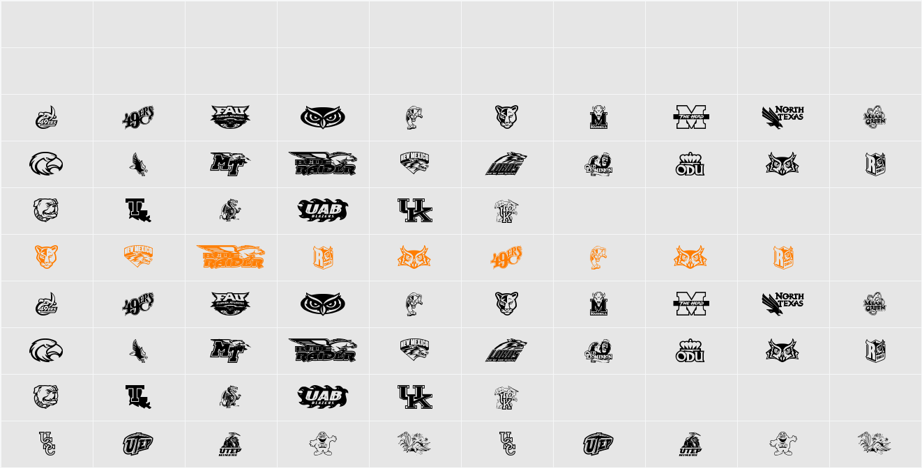 C-USA Character Map