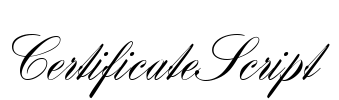 CertificateScript Font Image