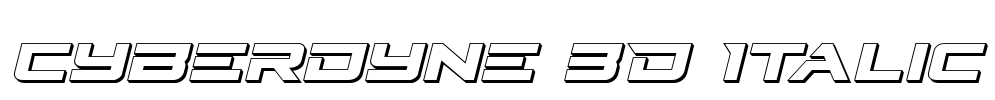 Cyberdyne 3D Italic