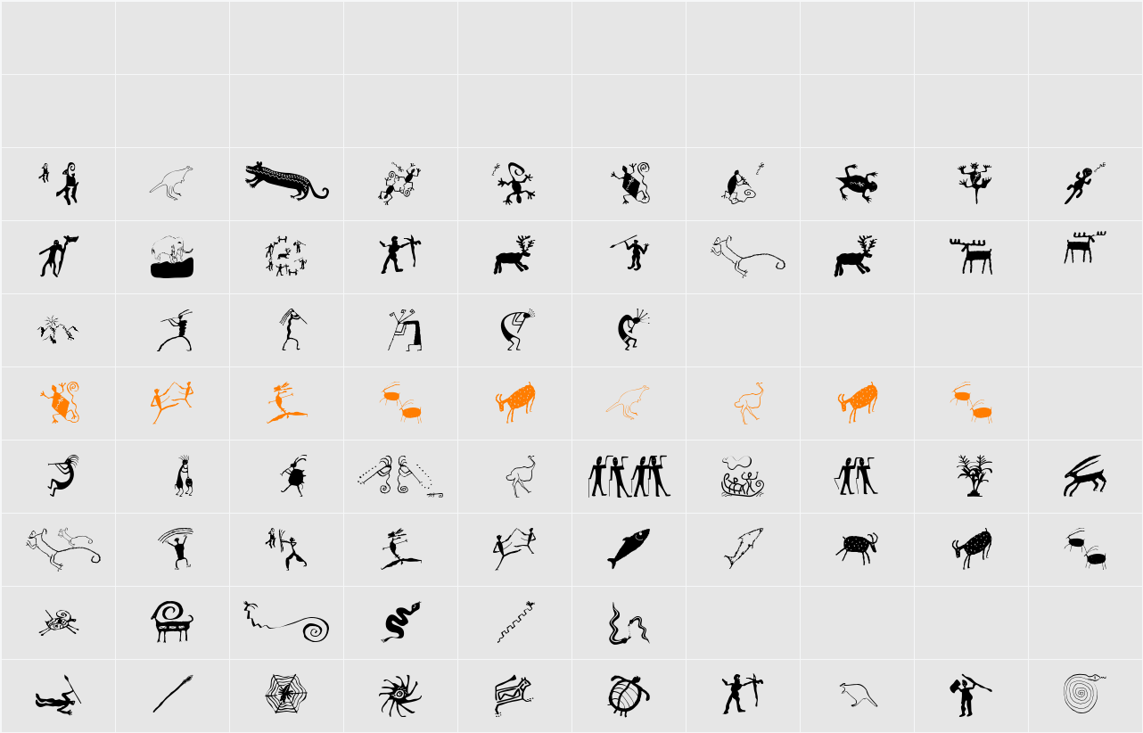 CaveBatsFour Character Map