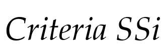 Criteria SSi Font Image