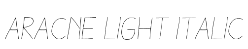 Aracne Light Italic