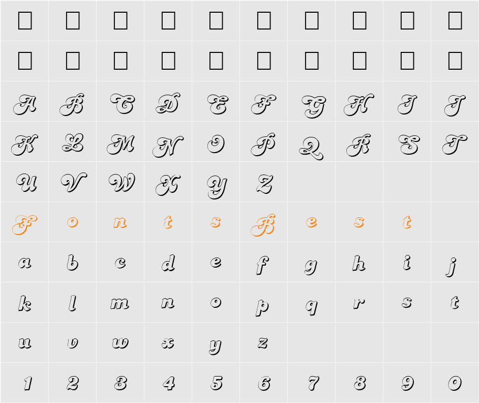 FZ JAZZY 49 3D Character Map