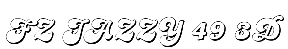 FZ JAZZY 49 3D Font Image