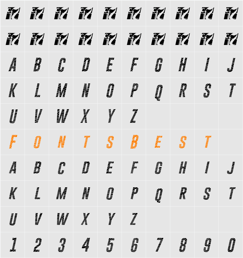 Gobold CUTS Character Map