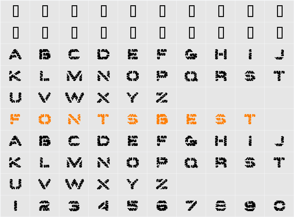 JI-Fairly Character Map