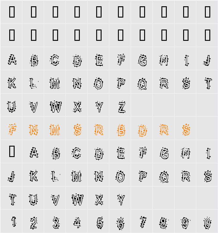 Inkblot Baby Character Map