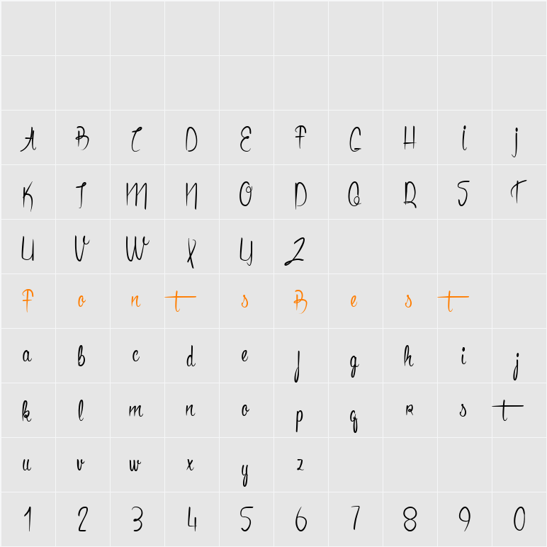 Anacondas Light Character Map