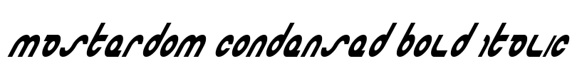 Masterdom Condensed Bold Italic