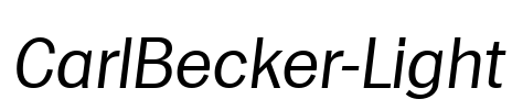 CarlBecker-Light Font Image