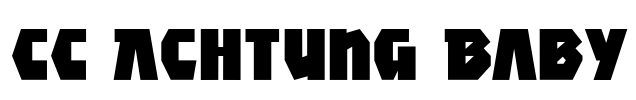 CC Achtung Baby Font Image