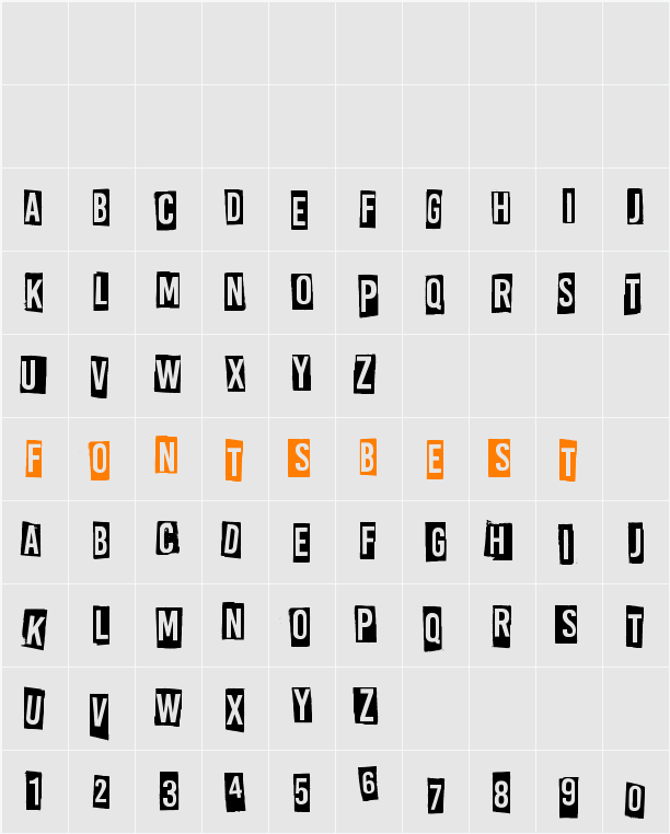 All rights reserved Character Map