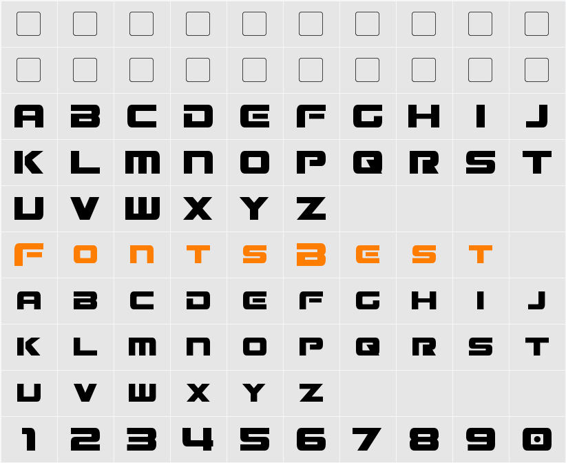 Mission GT-R Character Map