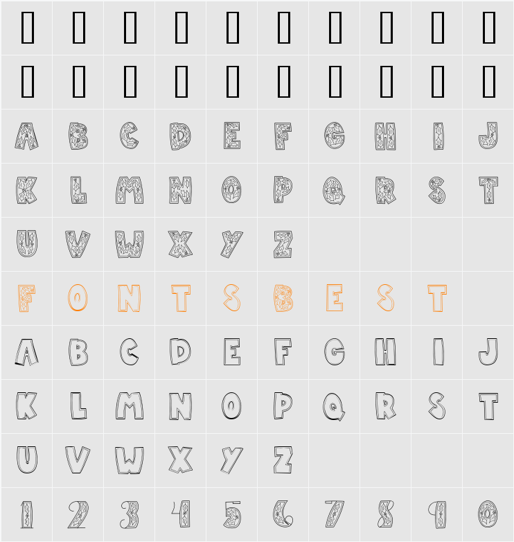 CK Christmas Berries Character Map