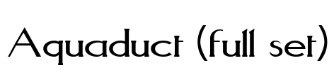 Aquaduct (full set) Font Image