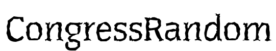 CongressRandom Font Image