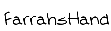 FarrahsHand Font Image