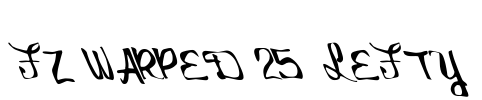 FZ WARPED 25 LEFTY Font Image