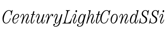 CenturyLightCondSSi Font Image