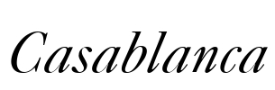 Casablanca Font Image