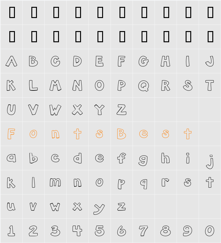 CK Chunky Character Map