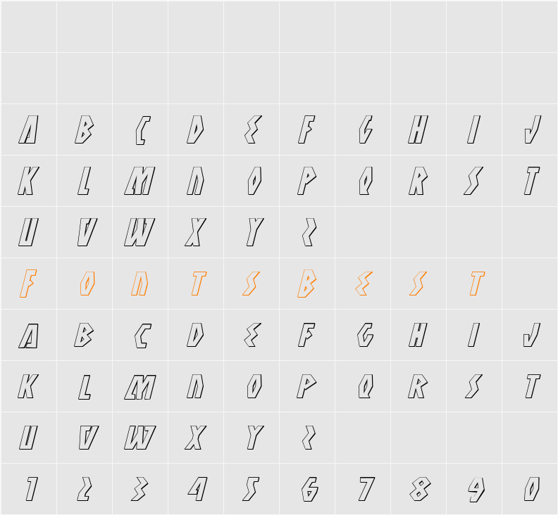 Antikythera 3D Italic Character Map