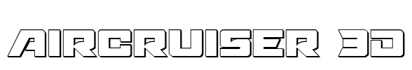 Aircruiser 3D Font Image