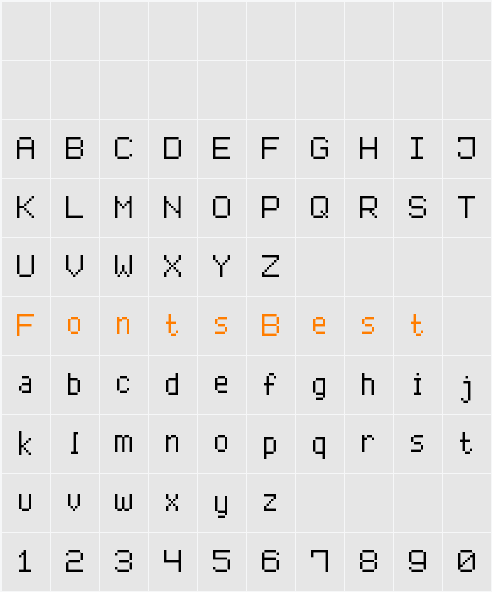 Advanced Pixel-7 Character Map