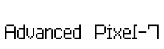 Advanced Pixel-7 Font Image