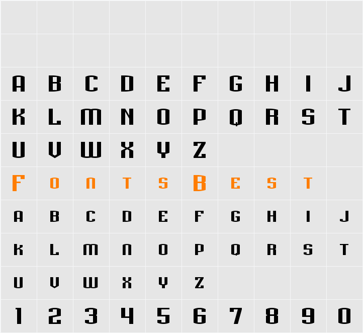 Metriqs Character Map