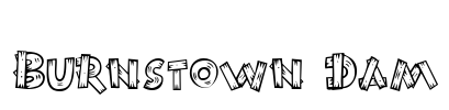 Burnstown Dam Font Image