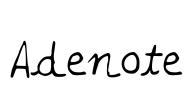 Adenote Font Image