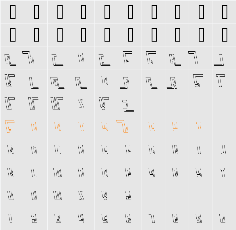 Cosmic Age Outline Character Map