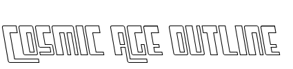 Cosmic Age Outline Font Image