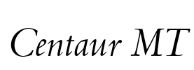 Centaur MT Font Image