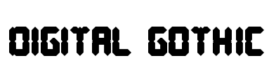 DIGITAL GOTHIC Font Image